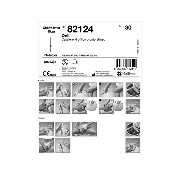 tenere gripper/connettore e inserire il catetere nell&rsquo;uretra con