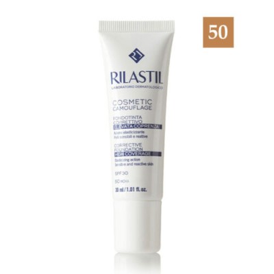 Rilastil Camouflage Fondotinta Correttivo SPF30 Elevata Coprenza 50 Moka 30ml