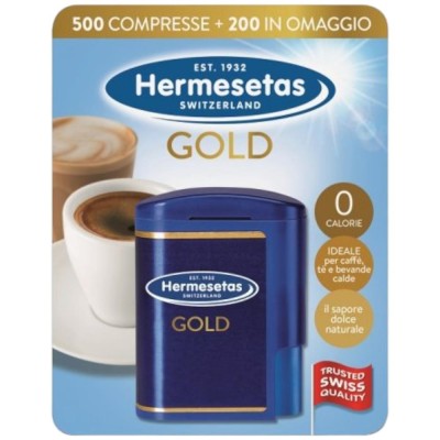 Hermesetas Gold 500 Compresse + 200 in omaggio