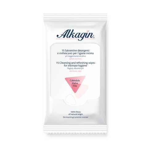 Alkagin 15 Salviettine Intime Detergenti
