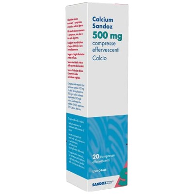 Calcium Sandoz 500 mg 20 Compresse Effervescenti