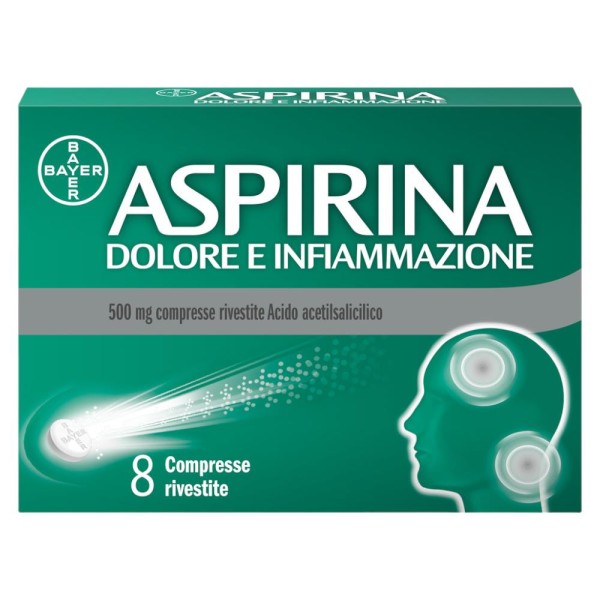 Aspirina Dolore e Infiammazione 500 mg 8 Compresse