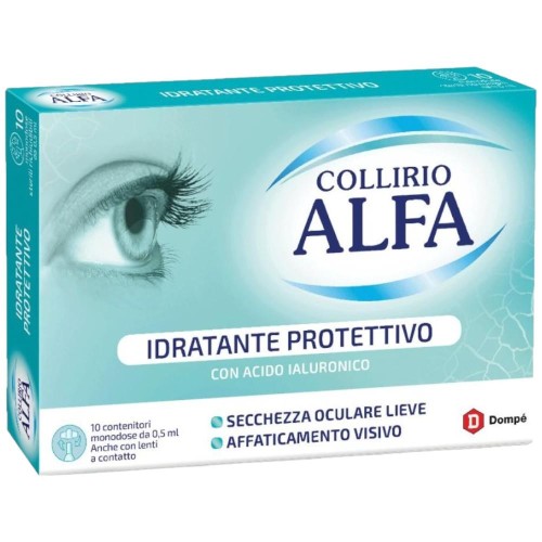 Collirio ALFA Idratante Protettivo 10 Contenitori Monodose da 0,5 ml