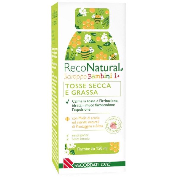 RecoNatural Sciroppo Bambini 1+ Tosse Secca e Grassa 150 ml