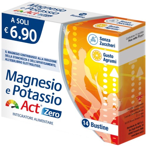 Magnesio e Potassio Act Zero 14 Bustine