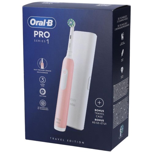 Oral-B Pro Series 1 Spazzolino Elettrico Rosa + Travel Case