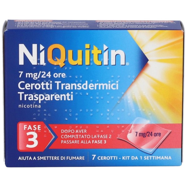 NiQuitin 7 mg/24h 7 Cerotti Transdermici Fase 3