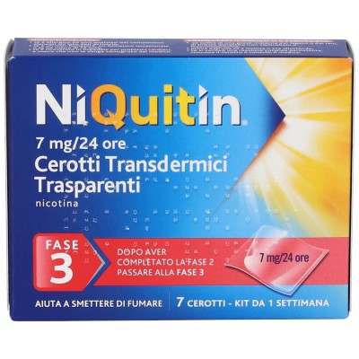 NiQuitin 7 mg/24h 7 Cerotti Transdermici Fase 3