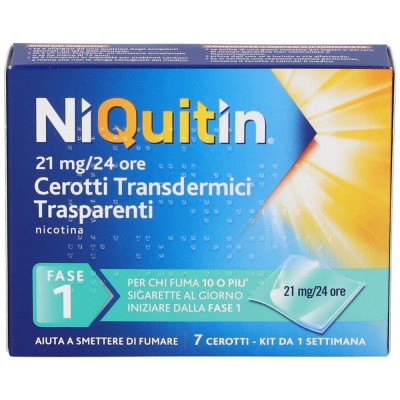 NiQuitin 21 mg/24h 7 Cerotti Transdermici Fase 1