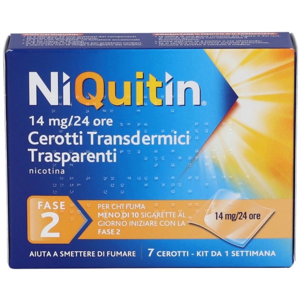 NiQuitin 14 mg/24h 7 Cerotti Transdermici Fase 2