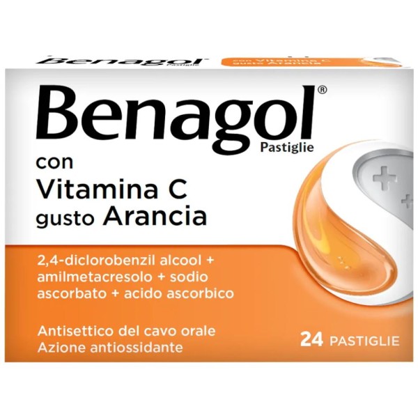 Benagol Vitamina C gusto Arancia 24 Pastiglie