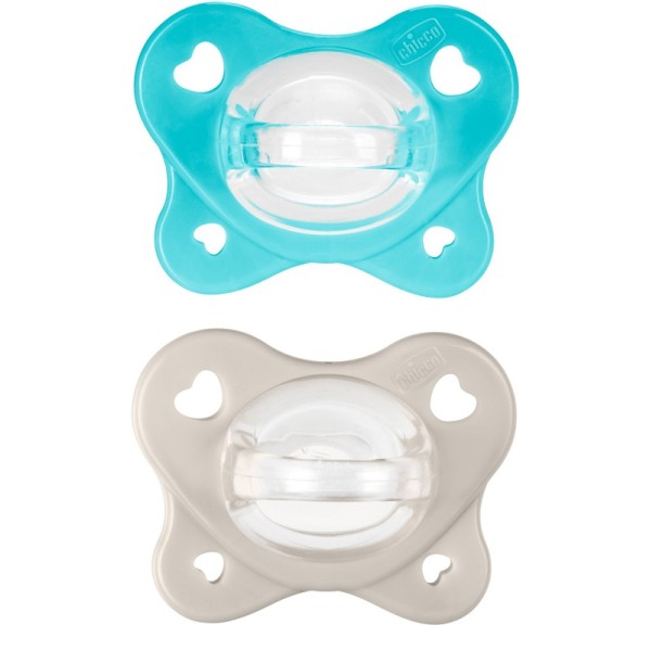 Chicco Physioforma Succhietto Dual Soft 6-16M 2 Pezzi Azzurro