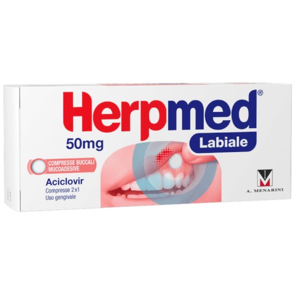 Herpmed Labiale 50 mg 2 Compresse Buccali Mucoadesive