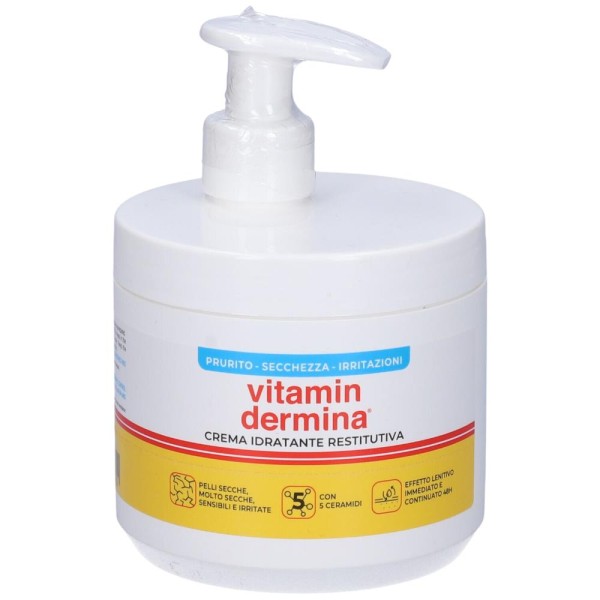Vitamindermina Crema Idratante Restitutiva 400 ml con Dispenser