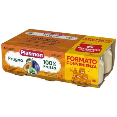 Plasmon Omogeneizzato Prugna 6 x 80g Formato Convenienza