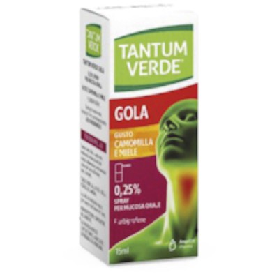 Tantum Verde Gola Spray Camomilla Miele 15 ml