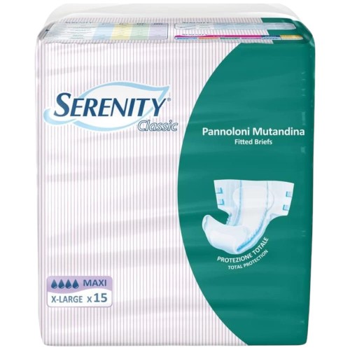 Serenity Classic Pannolone Mutandina Maxi Taglia XL 15 Pezzi
