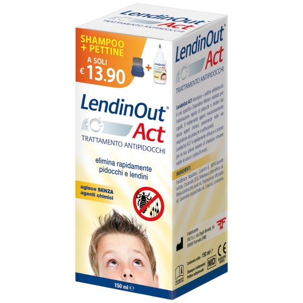 LendinOut Act Trattamento Antipidocchi 150 ml