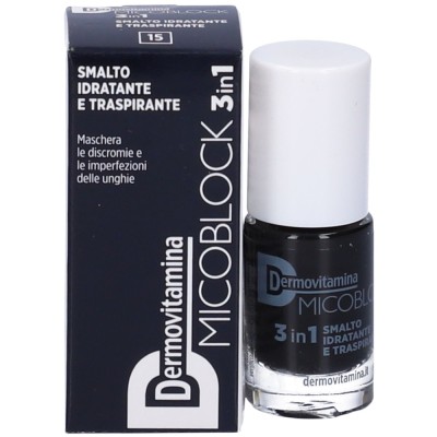 Dermovitamina Micoblock 3 in 1 Smalto Idratante e Respirante Nero
