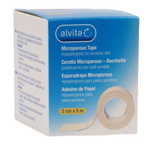 Alvita Cerotto Microporoso Rocchetto 5cm x 5m