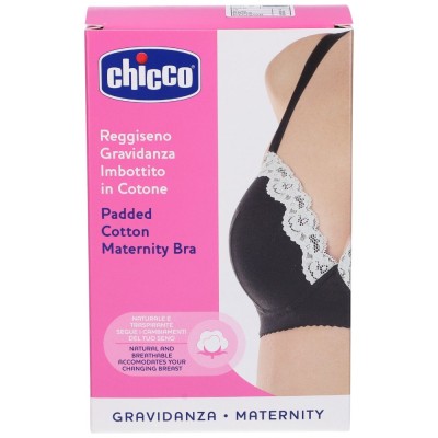 Chicco Reggiseno Gravidanza Imbottito in Cotone Nero 3C