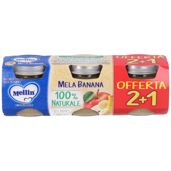 Mellin Omogenizzato Mela Banana 3 x 100 g
