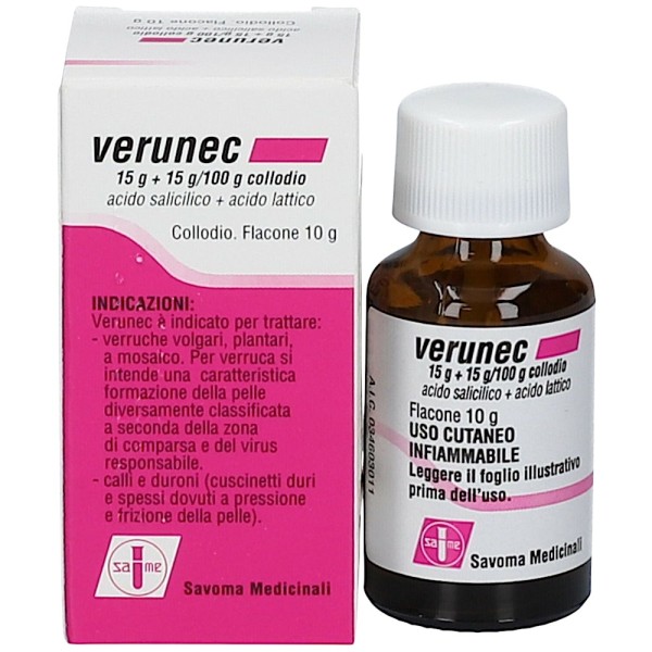 Verunec 15 g + 15 g/100 g Collodio Flacone da 10g