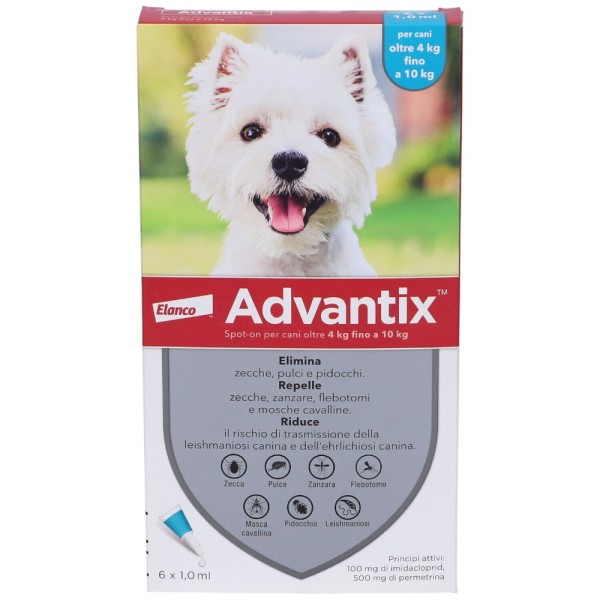 Advantix Spot On Cani 4-10 Kg 6 Pipette 1ml