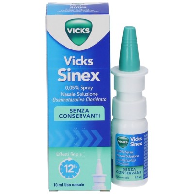 Vicks Sinex 0,05% Spray Nasale Soluzione 10 ml Senza Conservanti