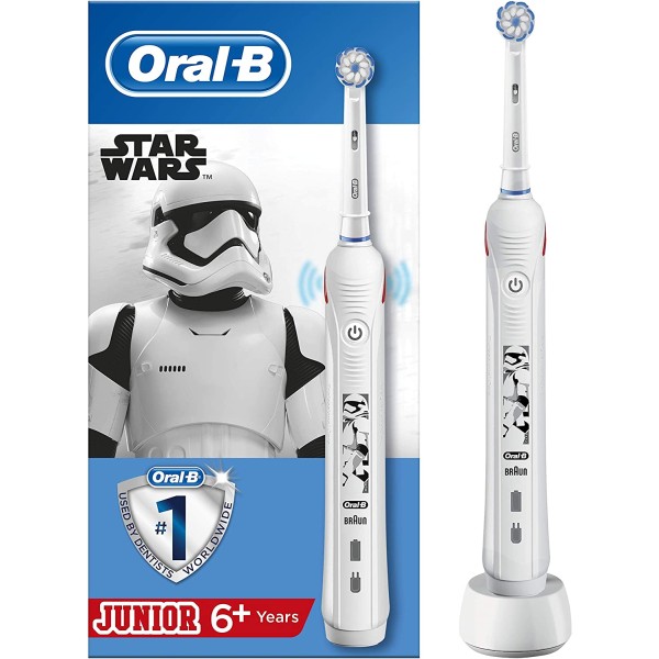 Oral-B Spazzolino Elettrico Ricaricabile Junior con Personaggi di Star Wars