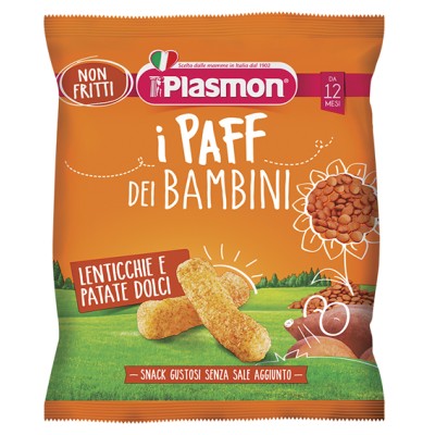 Plasmon I Paff dei Bambini Lenticchie e Patate Dolci 15g