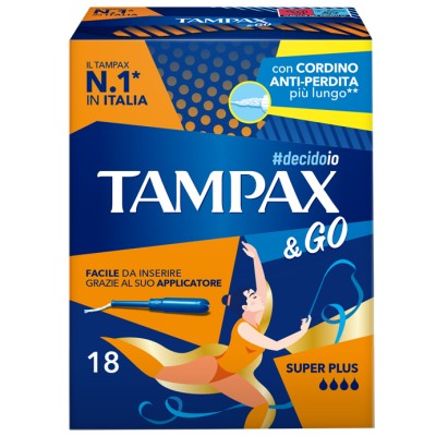 Tampax & Go Super Plus 18 Tamponi Interni